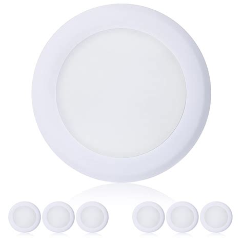 TOPELER 6Pack Dimmable LED Surface Mount Downlight, 15W 